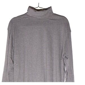 VTG Bert Pulitzer Cotton Turtle‎ Neck Long Sleeve Shirt Gray Made USA Size Large